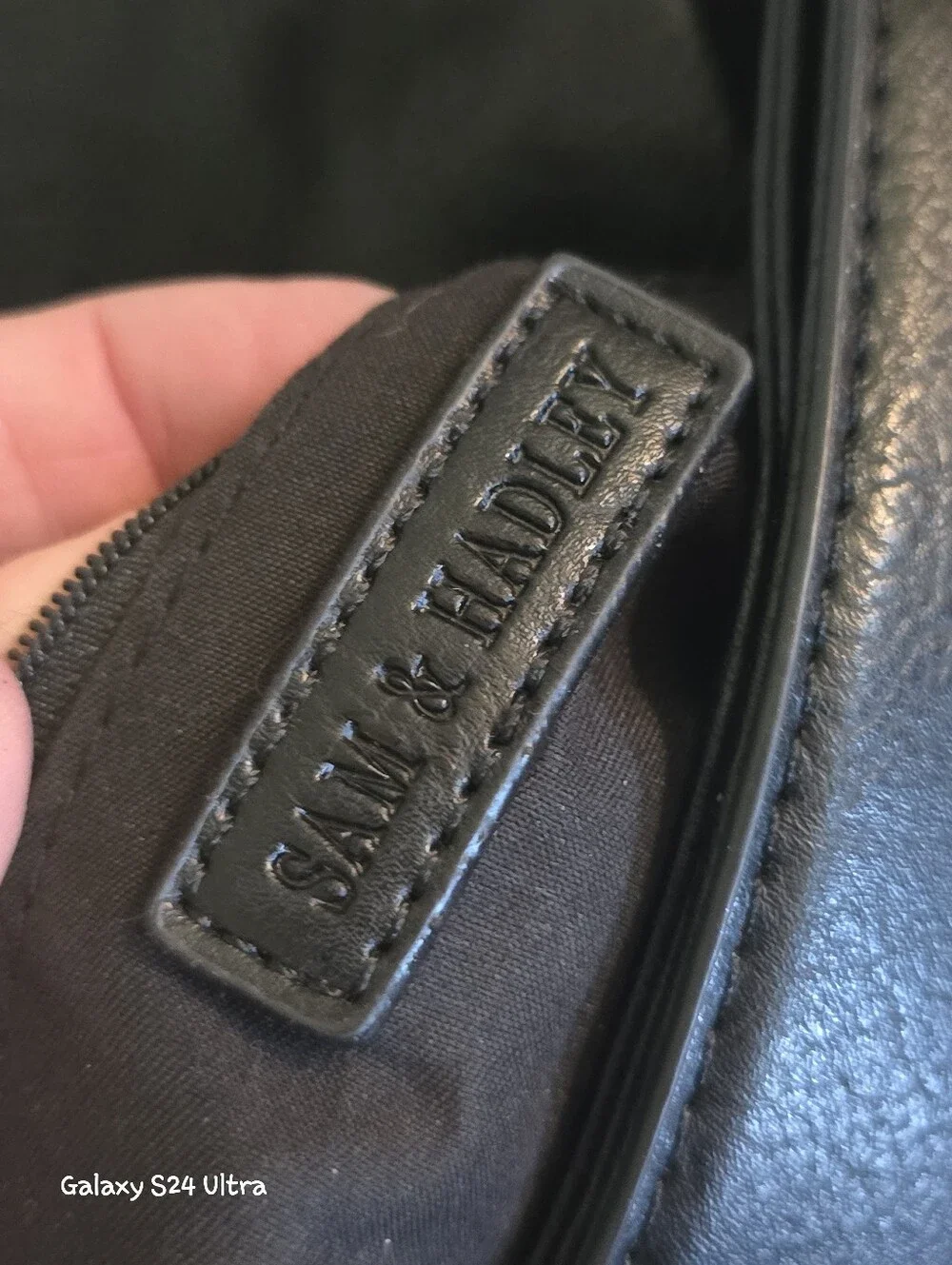 Sam & Hadley Gun Metal Stud Detail Crossbody Shoulder Bag EUC